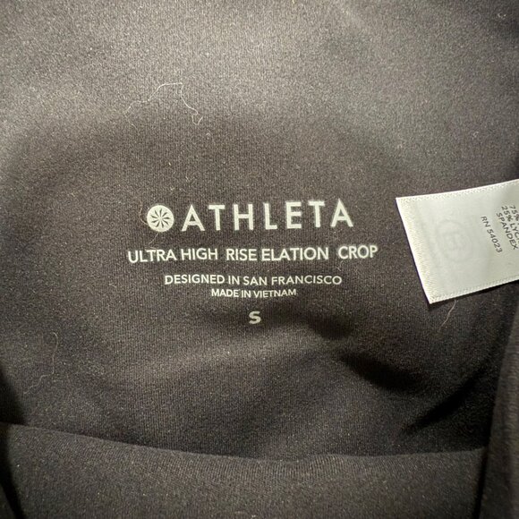 Athleta Ultra High Rise Elation Crop Black Leggings Size S - Picture 3 of 7